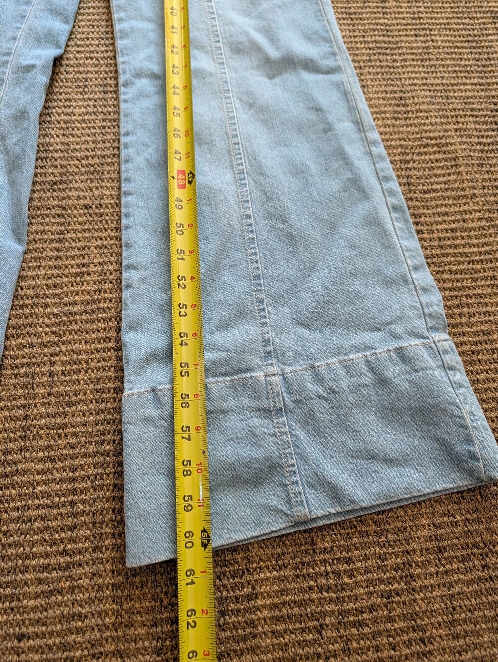 New We The Free Stratus Jumpsuit Flare Denim Festival Concert Western Sz Small - Picture 11 of 13